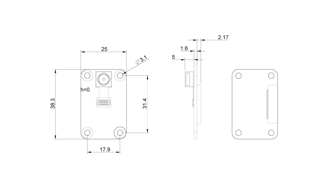 CAM-OV5645 Dimensions