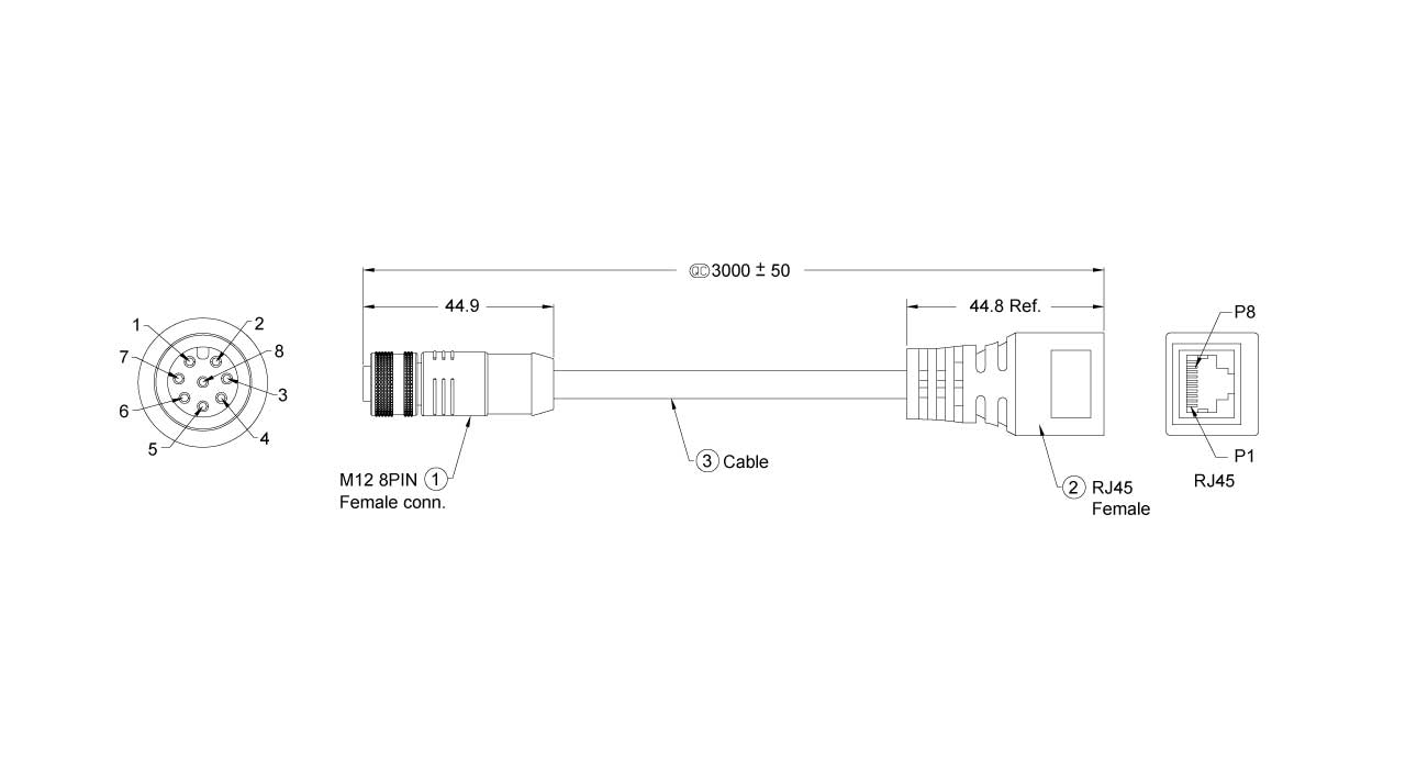 M12-LAN-300 Dimension