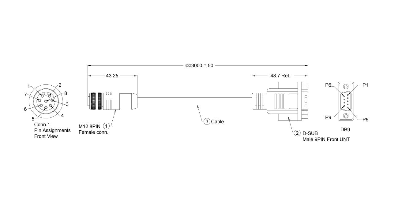 M12-SERIAL-300 Dimension