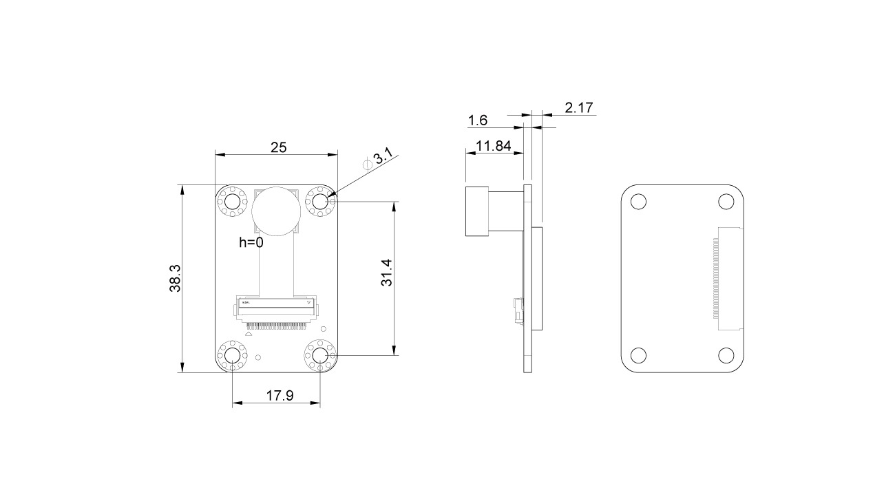 CAM-OV7251 Dimensions