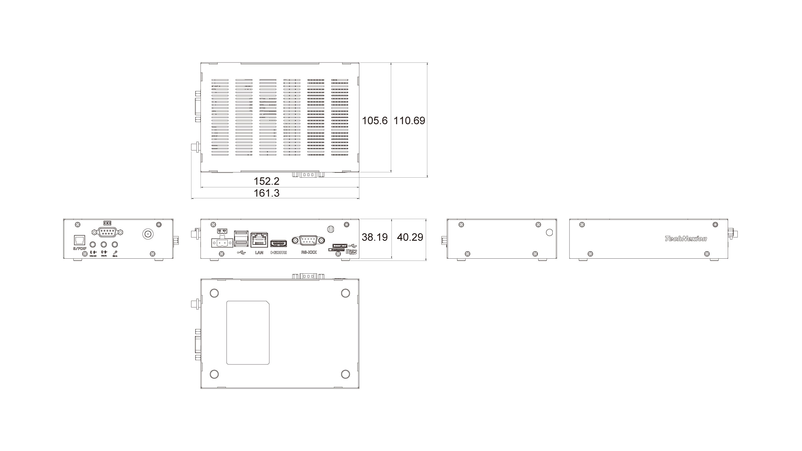 EDM1-FAIRY-IMX6 Dimensions