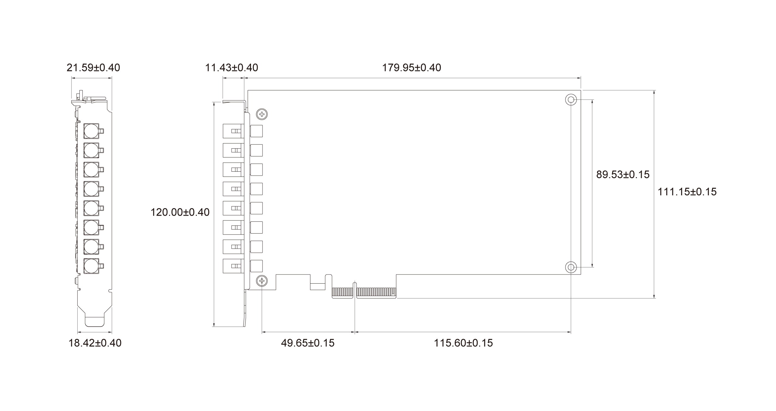 PCIE-VL-3480 Dimension