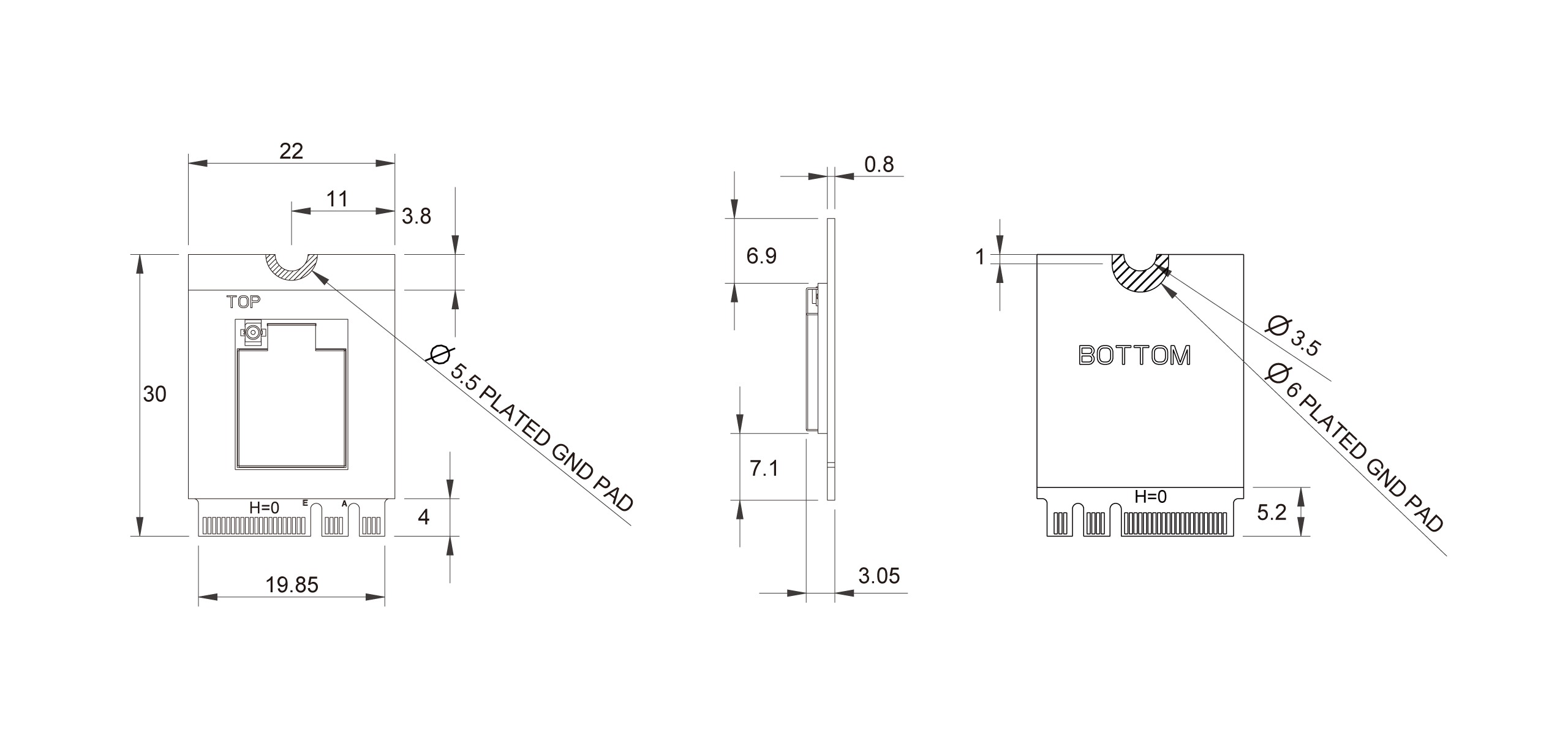STIX-9377-M2-AE Dimensions