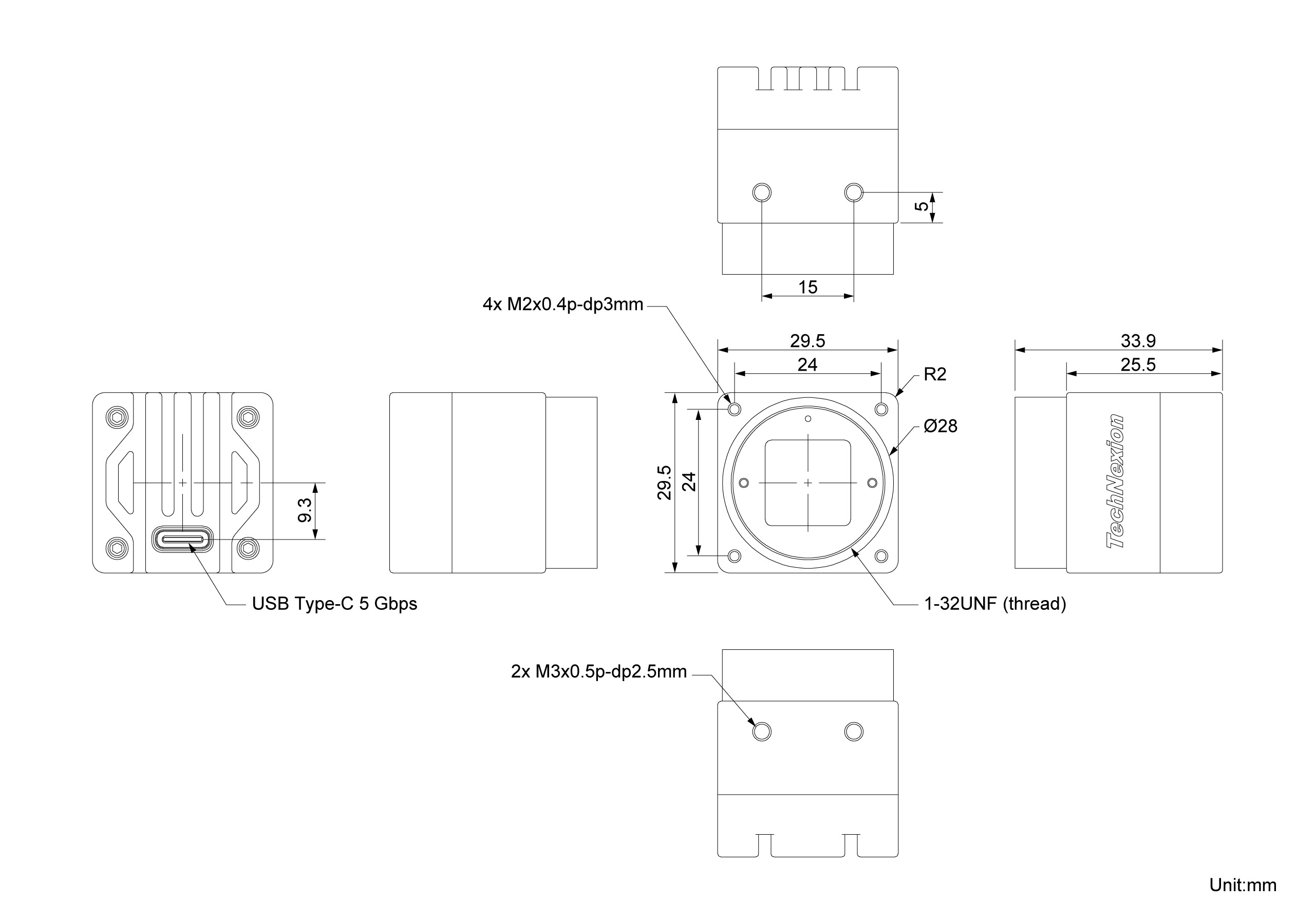 VCI-AR0822-CB Dimensions