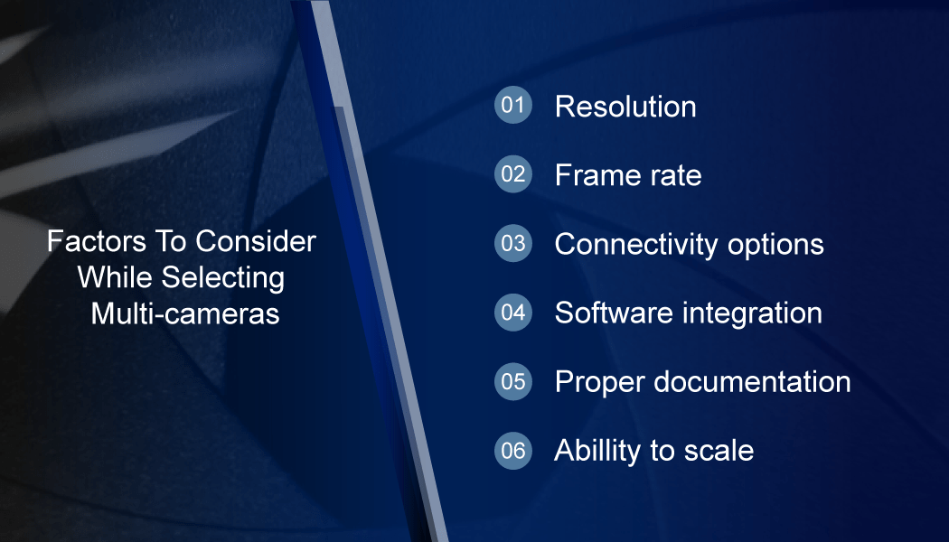 Factors affecting multi-camera selection