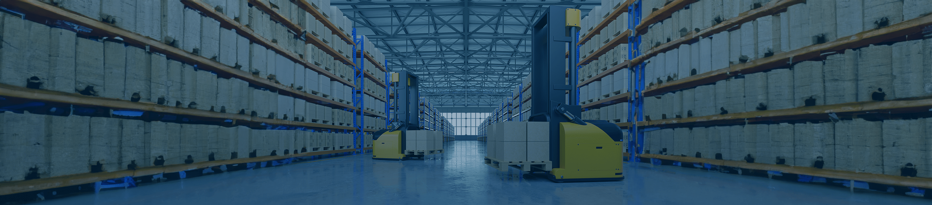 automated forklift banner