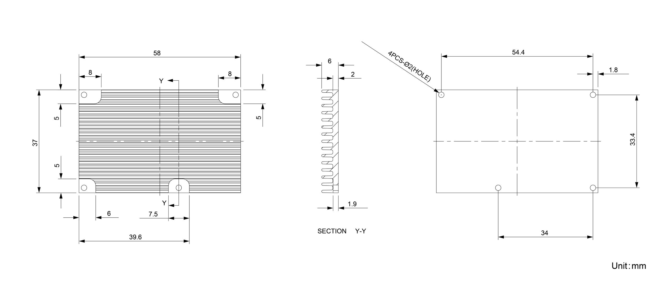 AXONHS06M Dimensions