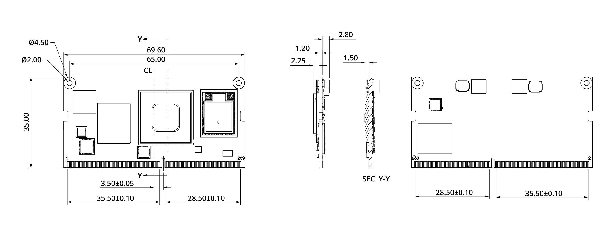 EDM-IMX95 Dimensions