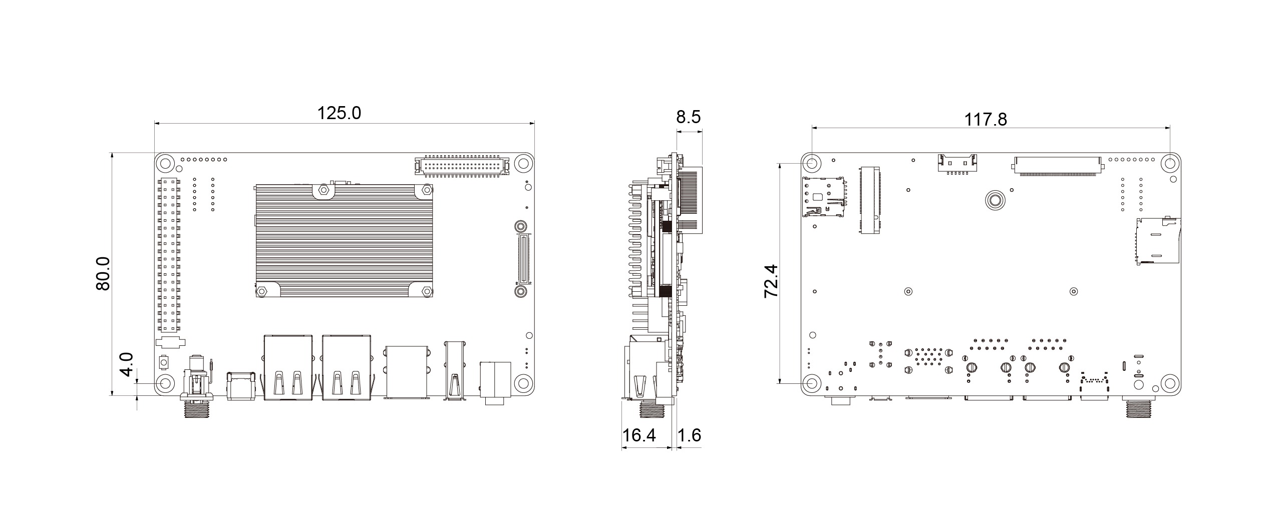 AXON-WB-IMX93 Dimensions