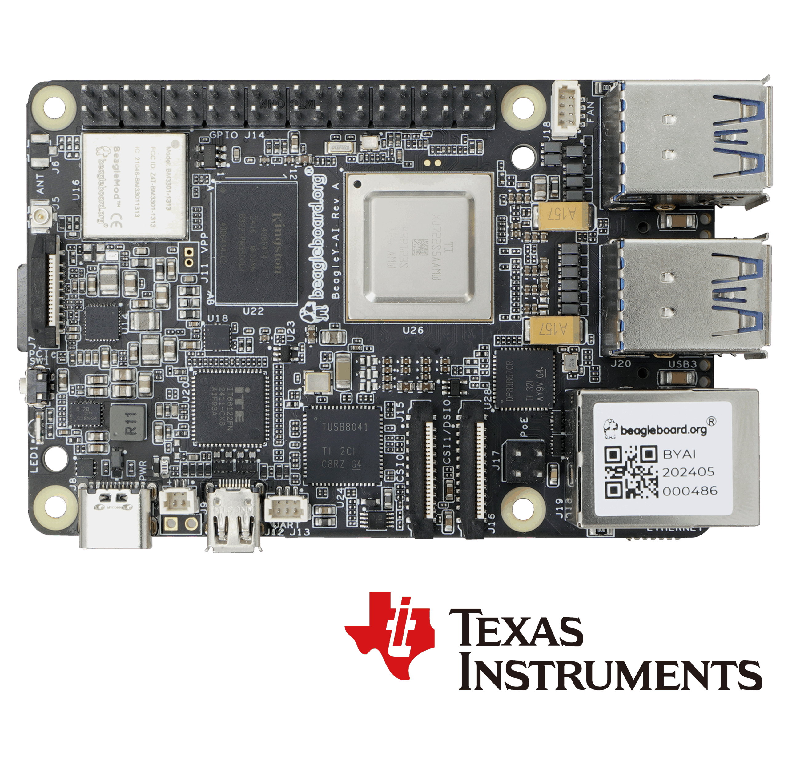 Beagleboard BeagleY-AI with MIPI CSI-2 camera