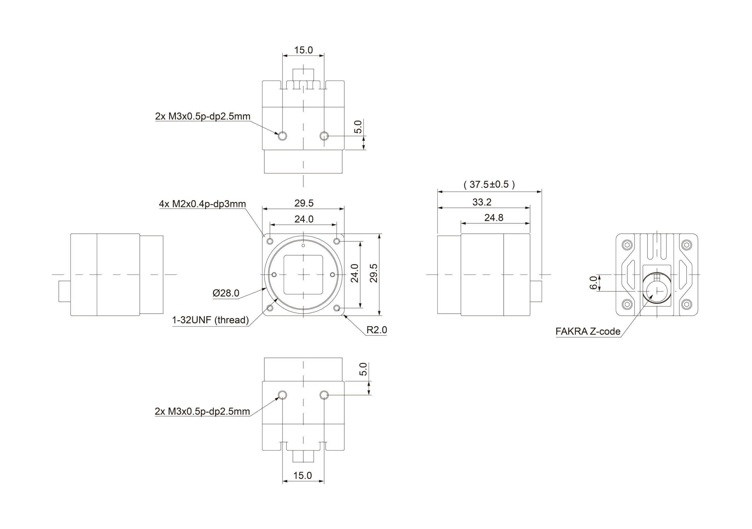 VLS-GM2-AR0145-CB Dimensions